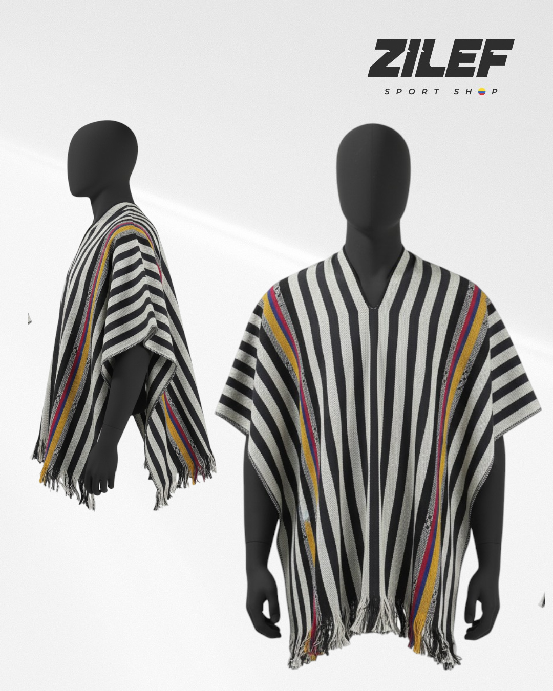 MEN’S TRADITIONAL COLOMBIAN RUANA – UNIQUE DESIGN