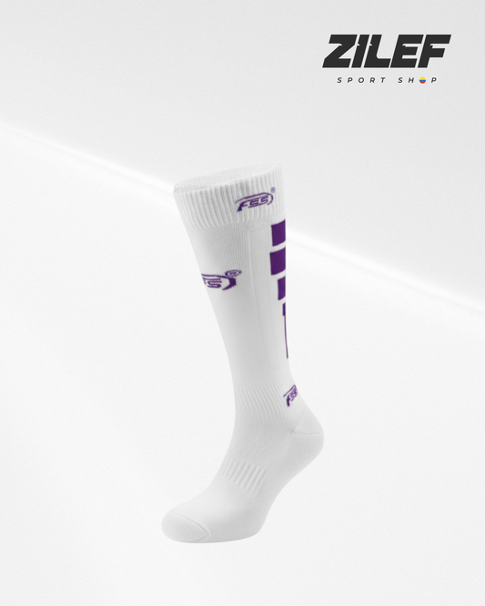 FSS PROFESSIONAL WHITE SPORTS SOCKS – PURPLE