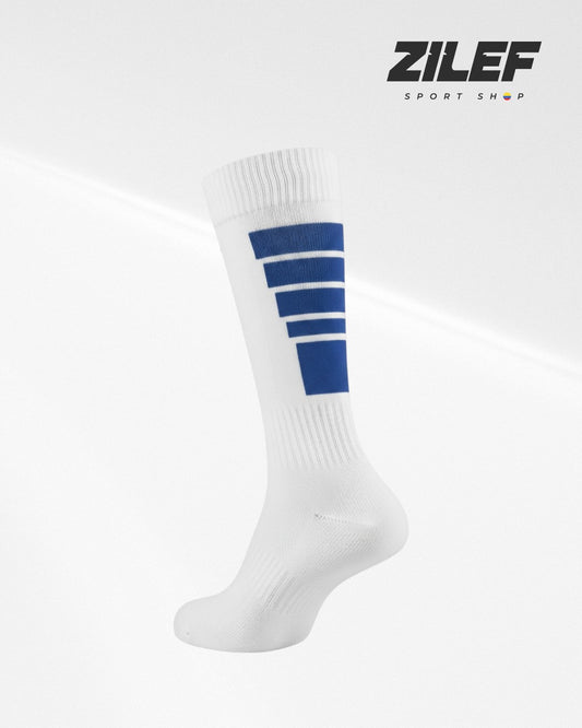 FSS PROFESSIONAL SPORTS SOCKS – WHITE WITH BLUE DETAIL