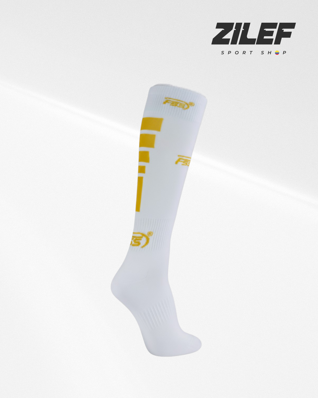 FSS PROFESSIONAL WHITE SPORTS SOCKS – YELLOW