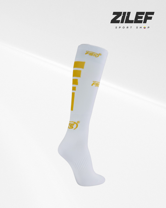 FSS PROFESSIONAL WHITE SPORTS SOCKS – YELLOW
