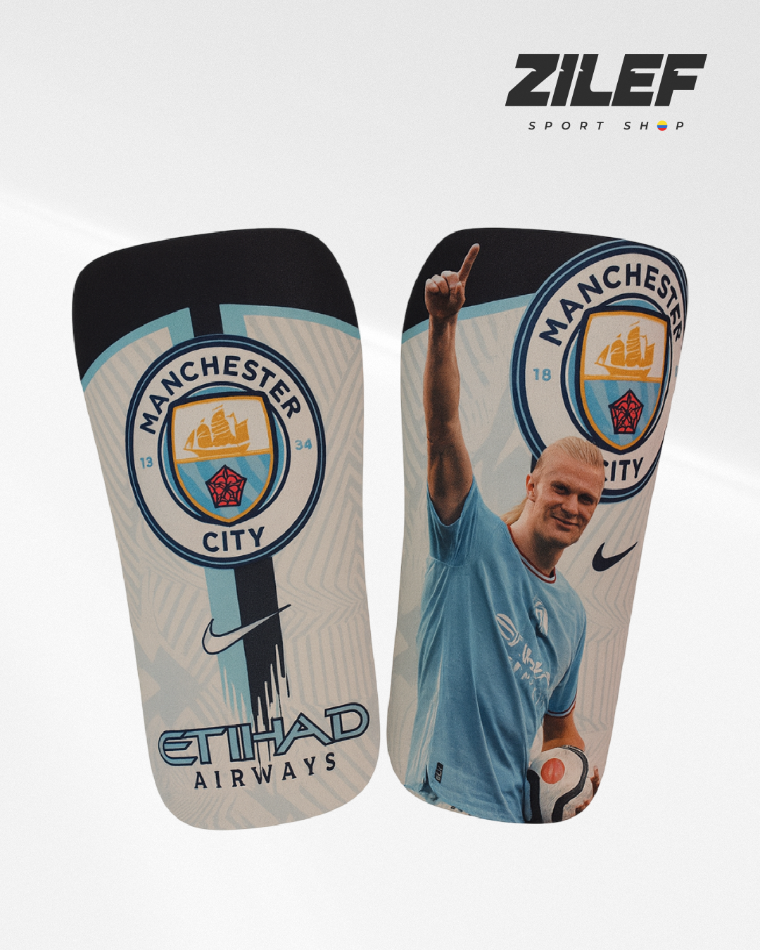 ESPINILLERAS DEL MANCHESTER CITY – ERLING HAALAND EDICIÓN ESPECIAL