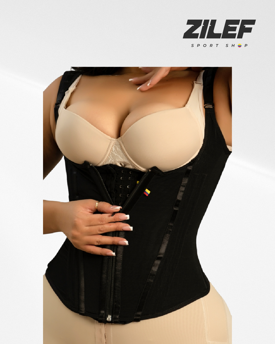 HIGH-BACK EXTRA-DEFINITION WAIST TRAINER – 3 HOOKS DESIGN