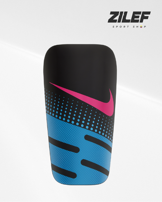 ESPINILLERAS NIKE DE ALTO RENDIMIENTO – EDICIÓN SWOOSH NEGRO Y AZUL ROSA