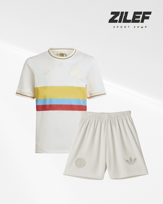 UNIFORME INFANTIL SELECCIÓN COLOMBIA – EDICIÓN ESPECIAL 100 AÑOS